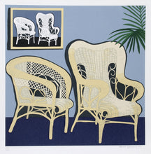 Two Chairs Screenprint | Hunt Slonem,{{product.type}}