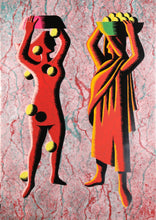 Two Cultures - Red Lithograph | Mark Kostabi,{{product.type}}