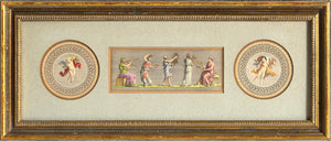 Two Cupid and a Band Triptych Lithograph | Unknown Artist,{{product.type}}