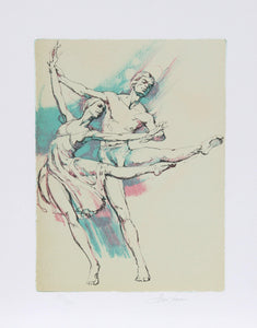 Two Dancers Lithograph | Jim Jonson,{{product.type}}