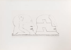 Two Faces Lithograph | Horst Antes,{{product.type}}