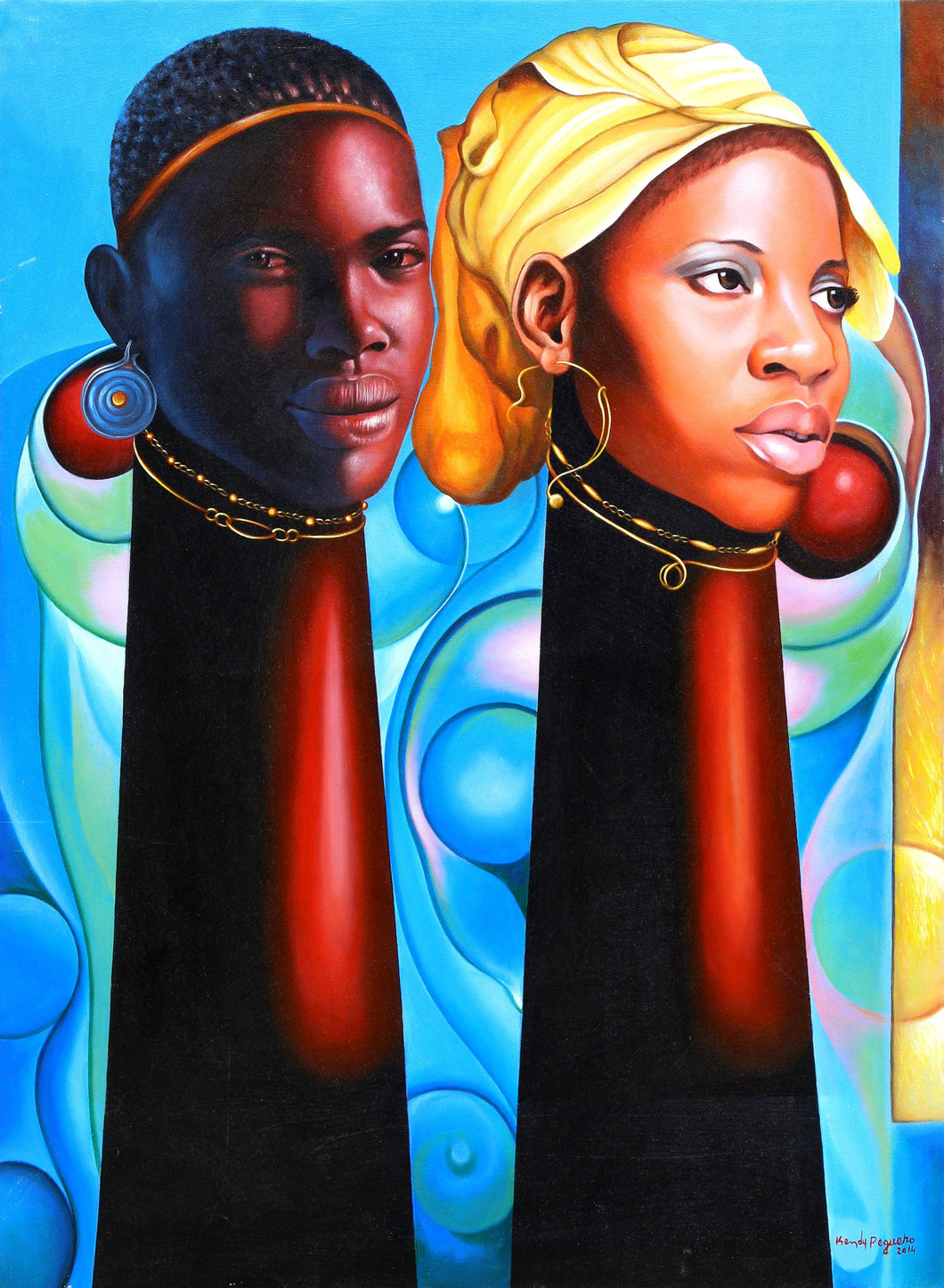 Two Faces Oil | Unknown Artist,{{product.type}}