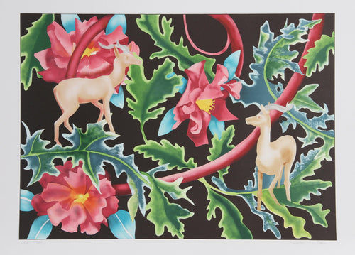 Two Gazelles Lithograph | Linda Bastian,{{product.type}}