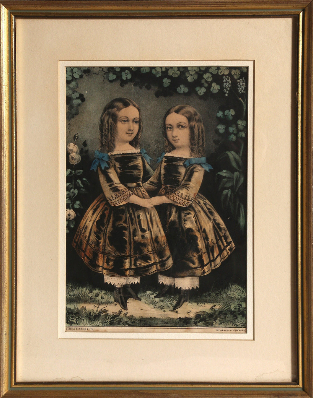 Two Girls Lithograph | Currier and Ives,{{product.type}}