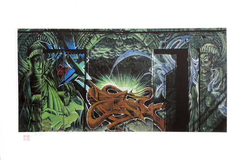 Two Green Buddhas from the Graffiti Series Digital | Jonathan Singer,{{product.type}}