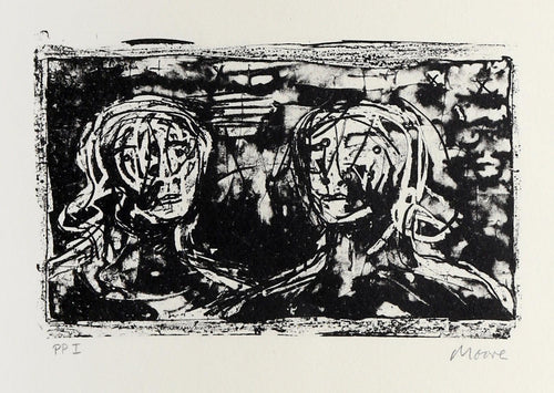 Two Heads Lithograph | Henry Moore,{{product.type}}