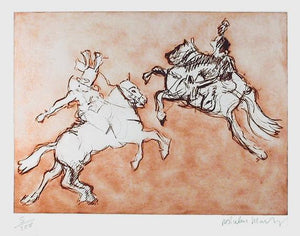 Two Horseman Etching | Malcolm Morley,{{product.type}}