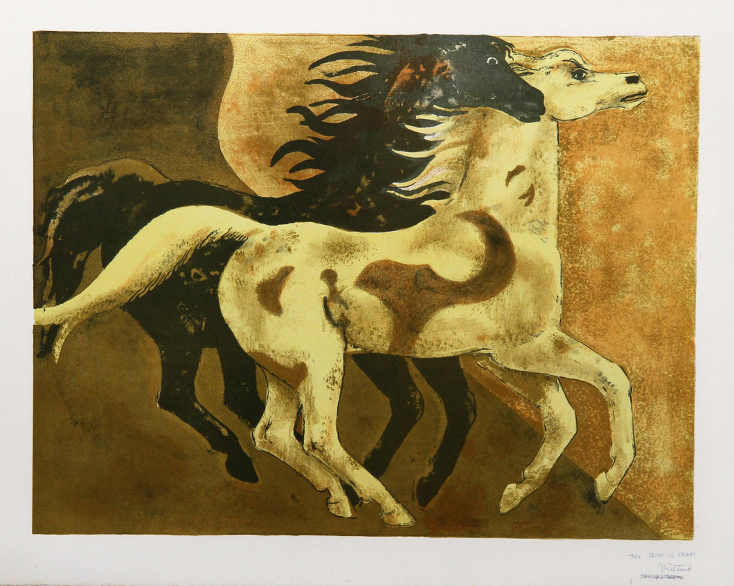 Two Horses Lithograph | Millard Owen Sheets,{{product.type}}