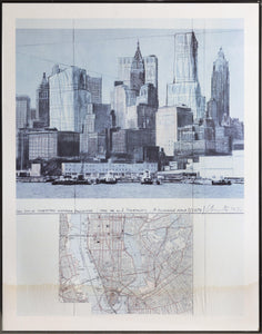 Two Lower Manhattan Wrapped Buildings Poster | Christo and Jeanne-Claude,{{product.type}}