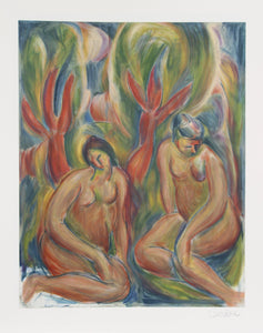 Two Nudes in the Forest Lithograph | Bob Guccione,{{product.type}}