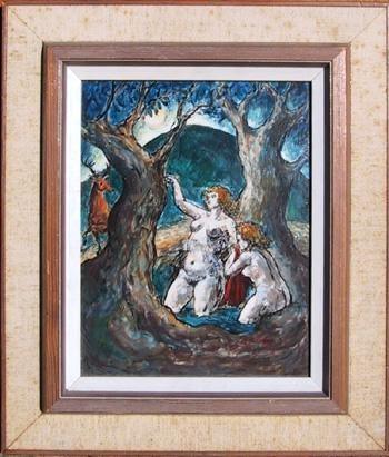Two Nudes in the Forest Oil | Charles Burdick,{{product.type}}