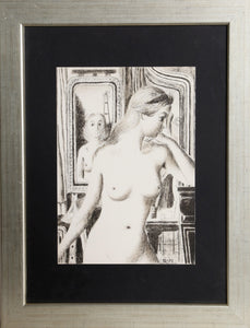 Two Nudes Lithograph | Paul Delvaux,{{product.type}}