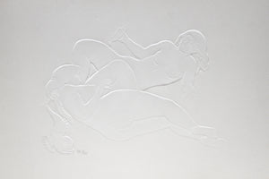 Two Nudes with Fish Etching | Unknown Artist,{{product.type}}