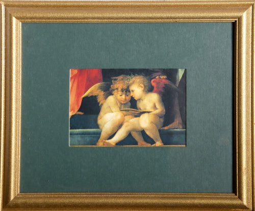 Two Putti Reading Poster | Rosso Fiorentino,{{product.type}}