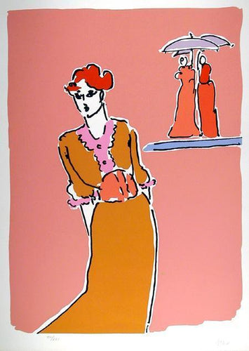 Two with Umbrellas Lithograph | Peter Max,{{product.type}}