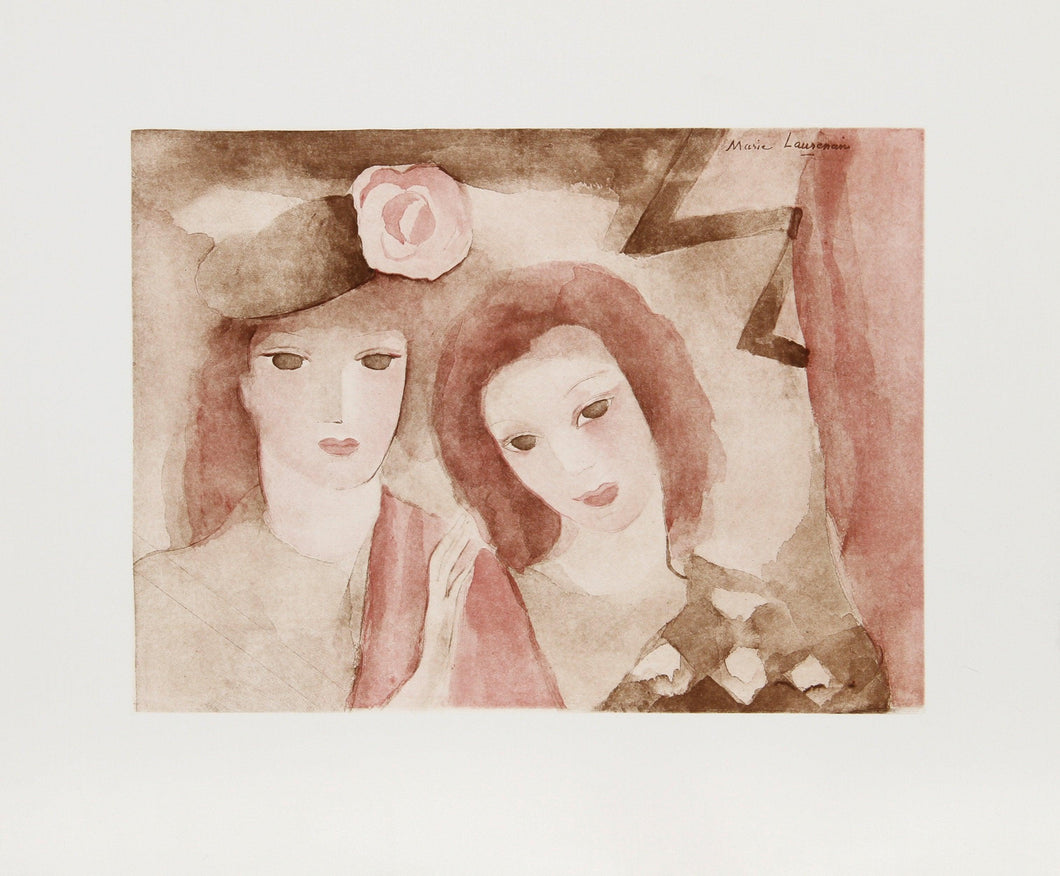 Two Women Etching | Marie Laurencin,{{product.type}}