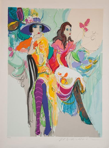 Two Women, Seated Screenprint | Isaac Maimon,{{product.type}}