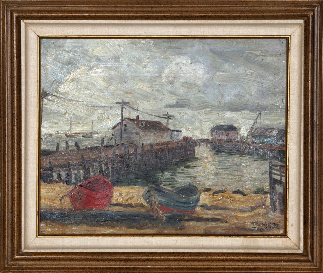 Tzavikstaturt (Boat Docks) Oil | Boris Vasiloff,{{product.type}}