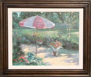 Umbrella in Garden Oil | Unknown Artist,{{product.type}}