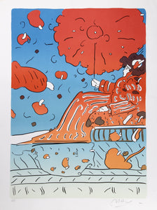 Umbrella Lady 15 Lithograph | Peter Max,{{product.type}}