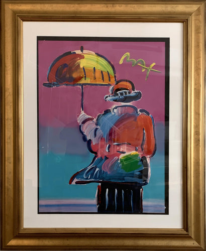 Umbrella Man Mixed Media | Peter Max,{{product.type}}
