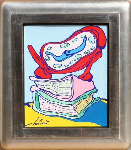 Unaici e Trentaiette (Clock on Two Books) Oil | Pietro Bulloni,{{product.type}}