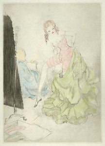 Undressing from La Dame aux Camelias Etching | Louis Icart,{{product.type}}