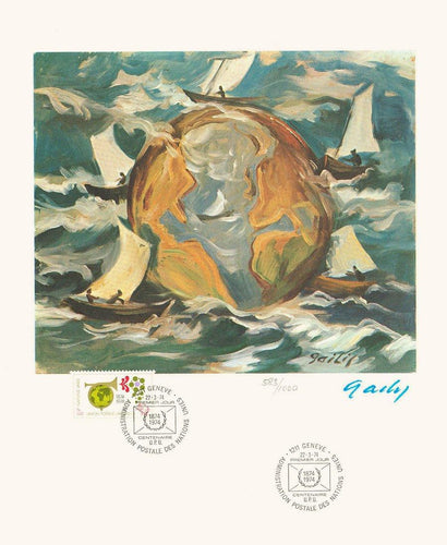 Union Postale Universelle Lithograph | Janis Gailis,{{product.type}}