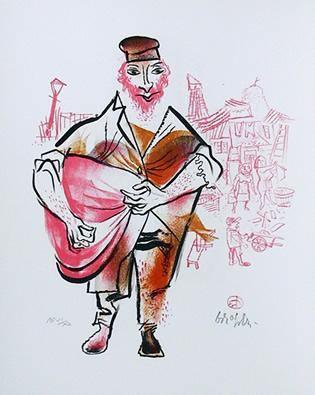 Untitled 10 from the Shtetl Portfolio Lithograph | William Gropper,{{product.type}}