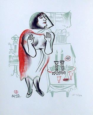 Untitled 14 from the Shtetl Portfolio Lithograph | William Gropper,{{product.type}}