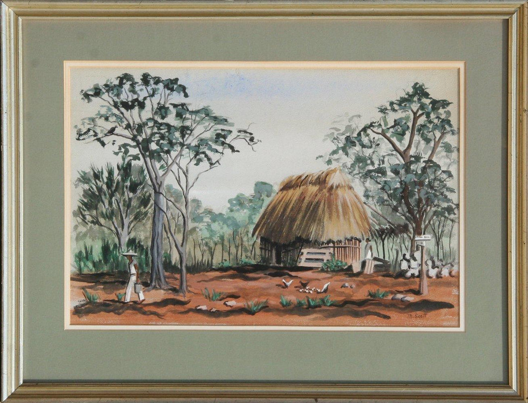 Untitled 2 (Hut) Watercolor | Mabel Scott,{{product.type}}