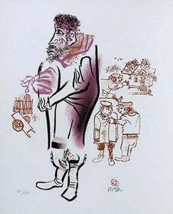 Untitled 23 from the Shtetl Portfolio Lithograph | William Gropper,{{product.type}}