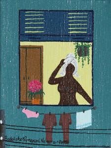 Untitled 5 (Naked woman at Window) Oil | Rodolpho Tamanini Netto,{{product.type}}