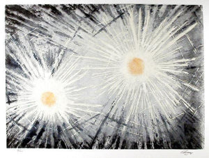 Untitled -  Abstract Dandelions Etching | Chezan,{{product.type}}