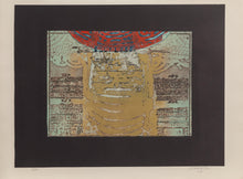 Untitled - Abstract in Gold and Red Etching | Arun Bose,{{product.type}}