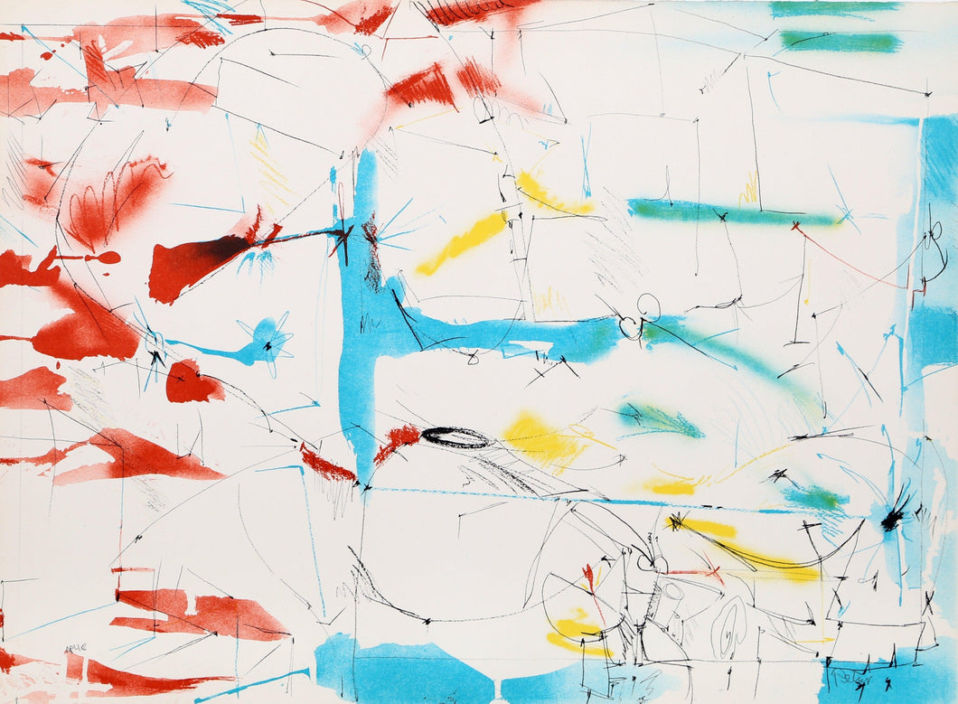 Untitled - Abstract in Primary Colors Lithograph | Dimitri Petrov,{{product.type}}