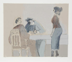 Untitled - Bar Scene Lithograph | David Schneuer,{{product.type}}