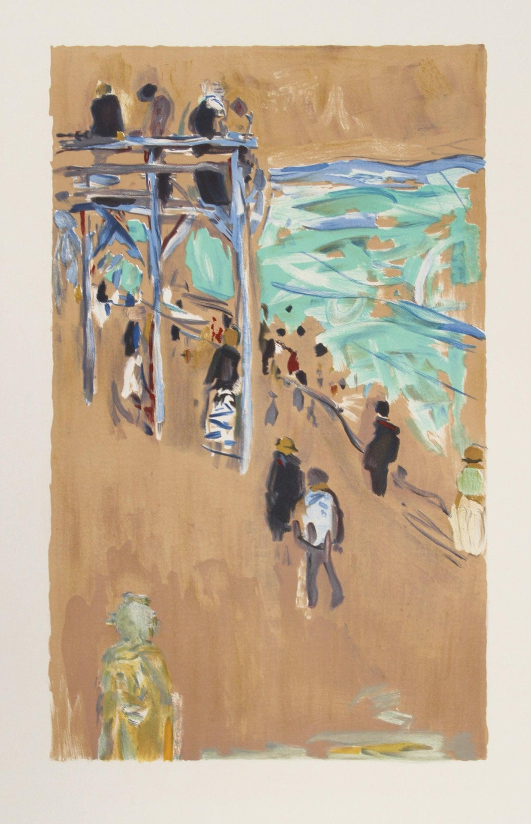 Untitled - Beach Boardwalk Lithograph | Jacques Truphémus,{{product.type}}