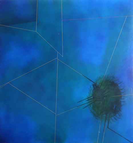 Untitled - Blue Abstract Oil | William Schwedler,{{product.type}}