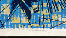Untitled (Blue Fans) Lithograph | Jimmy Ernst,{{product.type}}