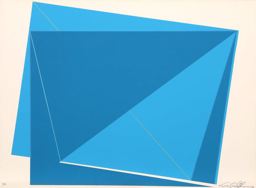 Untitled - Blue Rectangles Screenprint | Cris Cristofaro,{{product.type}}