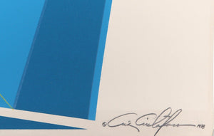 Untitled - Blue Rectangles Screenprint | Cris Cristofaro,{{product.type}}