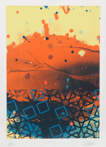 Untitled (Blue Squares) Lithograph | Hong Hao,{{product.type}}