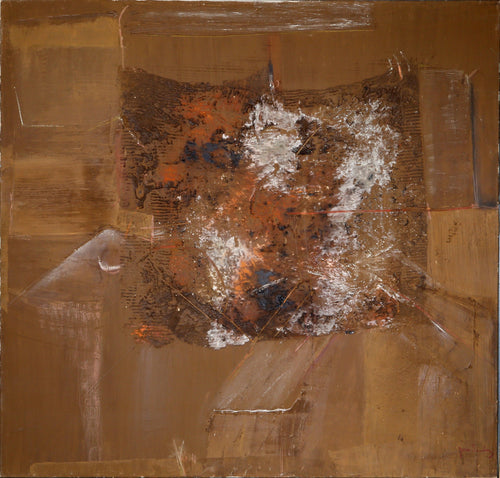 Untitled - Brown Square Oil | Juan Sánchez Juárez,{{product.type}}