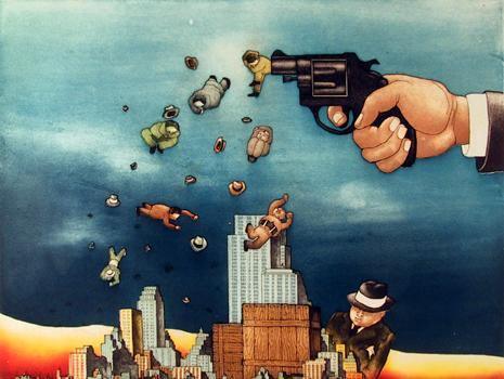 Untitled (City) Etching | Haim Kern,{{product.type}}