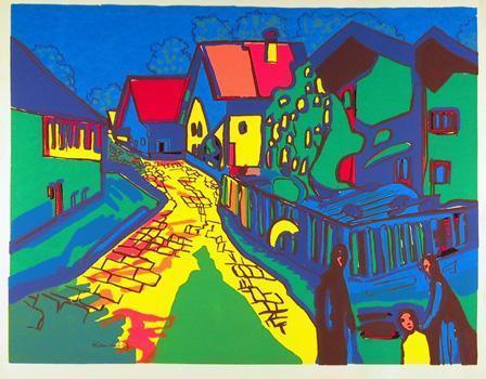 Untitled - City Street Lithograph | Wassily Kandinsky,{{product.type}}