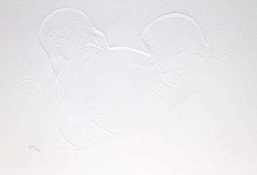 Untitled - Couple at Sunrise Etching | Unknown Artist,{{product.type}}