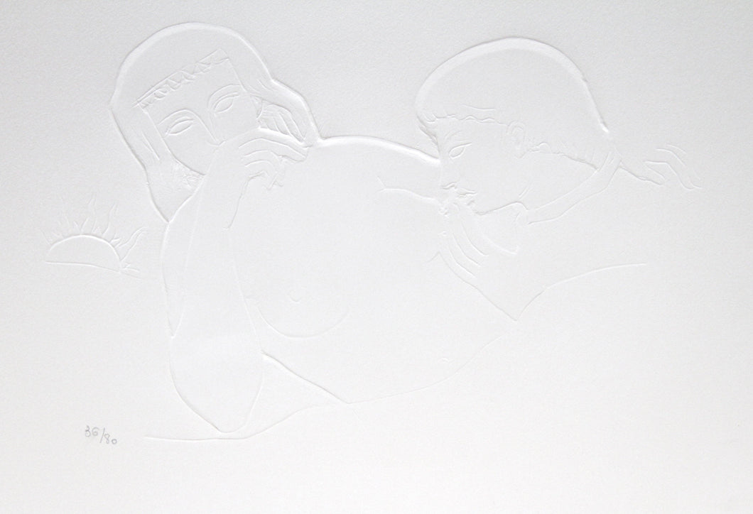 Untitled - Couple at Sunrise Etching | Unknown Artist,{{product.type}}