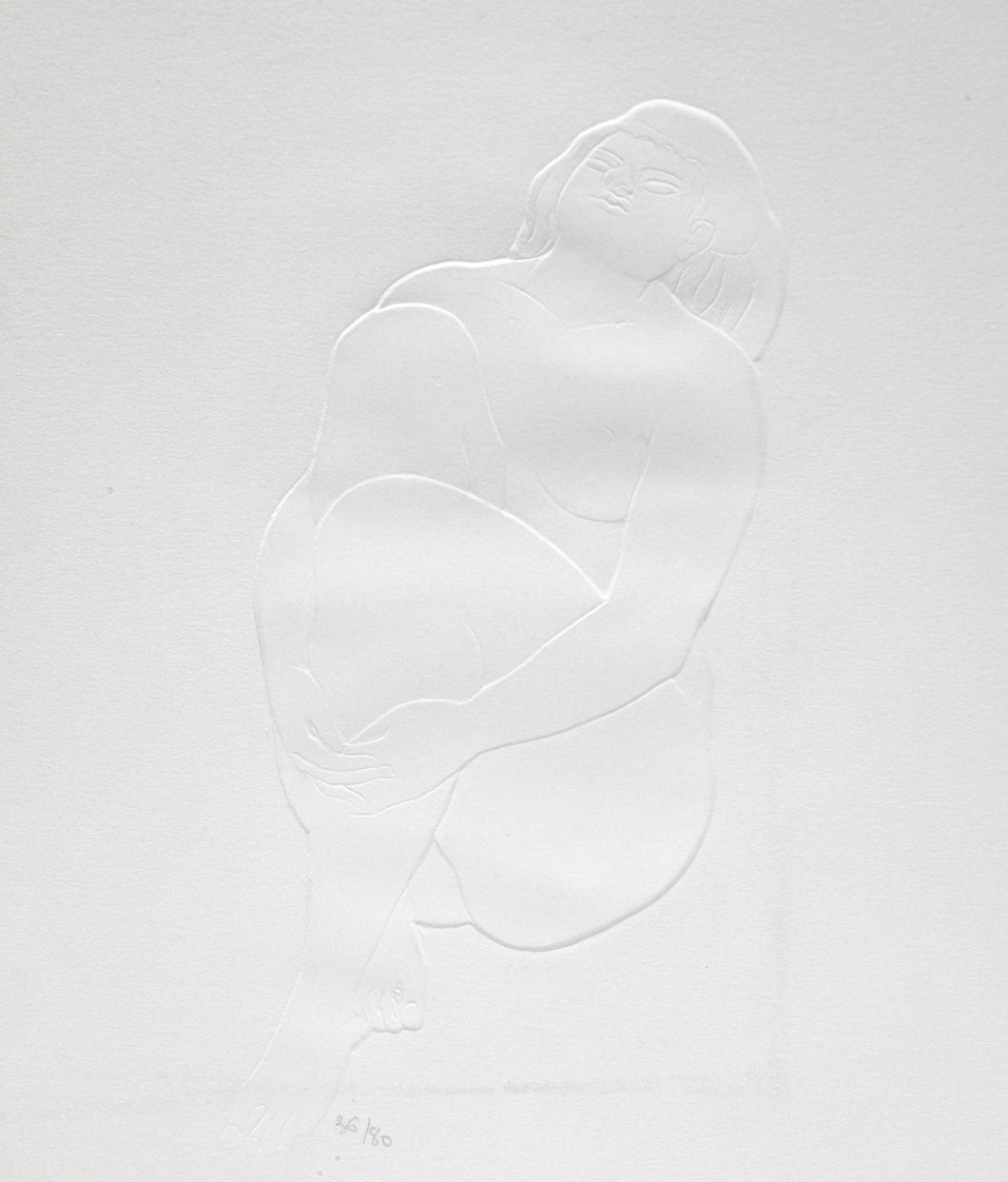 Untitled - Crouching Nude Etching | Unknown Artist,{{product.type}}