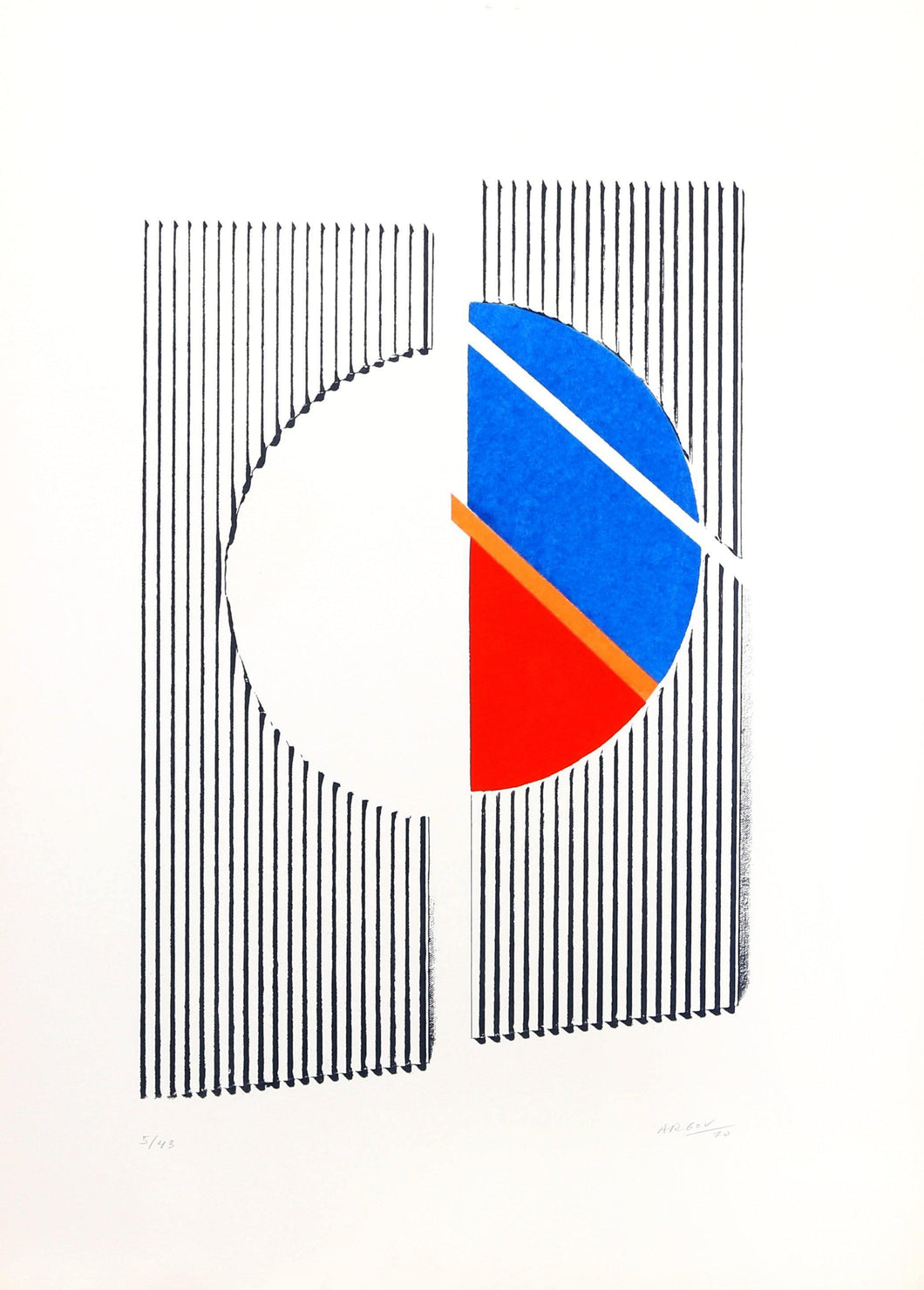 Untitled - Divided Rectangle Screenprint | Michael Argov,{{product.type}}